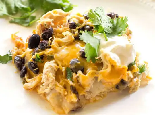 Stashcook | Chicken and Black Bean Enchilada Casserole