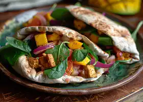 Spicy Mango & Tofu Pita Pockets recipe