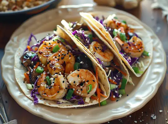 Stashcook | Shrimp and Vegetable Asian Tacos