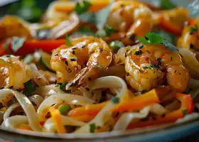 Curried Shrimp and Vegetable Noodle Stir-Fry recipe