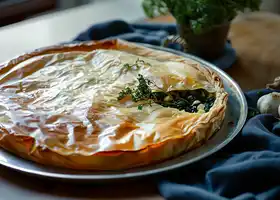 Beef and Spinach Phyllo Pie recipe