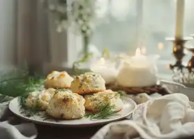 Cheesy Herb Scones with Creamy Onion Spread recipe