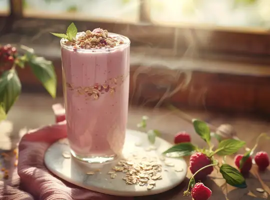Stashcook | Mixed Berry Oatmeal Smoothie with Peanut Butter