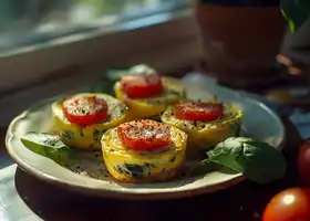 Spinach, Cherry Tomato & Goat Cheese Egg Muffins recipe