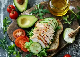 Turkey and Avocado Sandwich with Lemon-Dijon Dressing Salad recipe