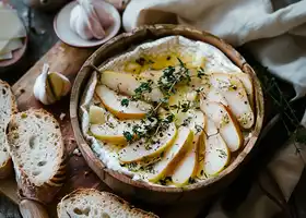 Baked Brie with Honeyed Pears and Thyme recipe