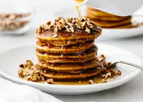 Paleo Pumpkin Pancakes with Maple Ginger Syrup recipe