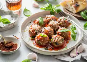 Herbed Turkey Meatballs with Tomato Sauce recipe