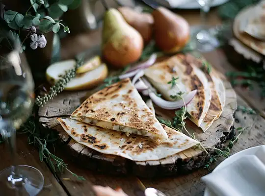 Stashcook | Smoked Gouda, Pear & Caramelized Onion Quesadilla
