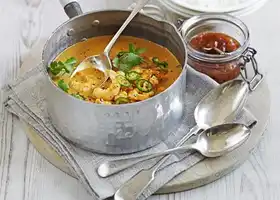 Quick prawn, coconut & tomato curry recipe