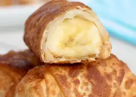 Banana Peanut Butter Dessert Egg Rolls recipe