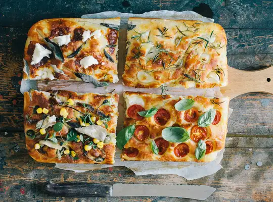 Stashcook | Potato focaccia with four yummy toppings