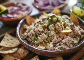 Herbed Tuna Salad with Pita Chips recipe