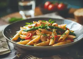 Penne with Spicy Chicken and Green Beans recipe
