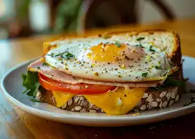 Cheesy Ham and Egg Sandwich recipe