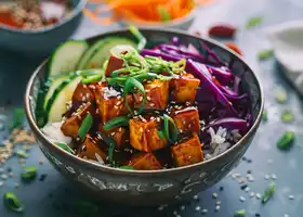 Spicy Tofu Teriyaki Rice Bowl recipe