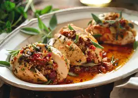 Herbed Goat Cheese & Sun-Dried Tomato Stuffed Chicken recipe