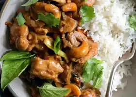 Sesame Chicken With Cashews and Dates recipe