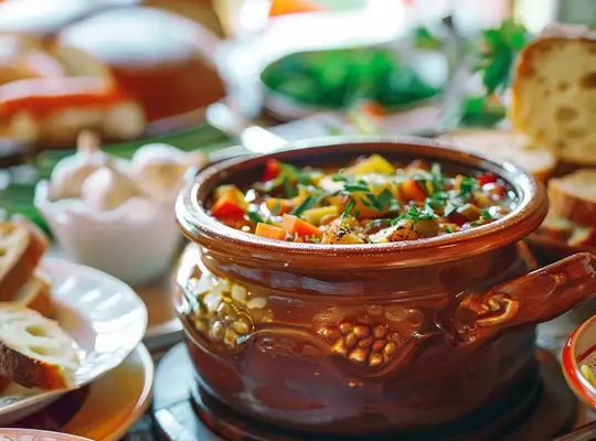 Mediterranean Vegetable and Bread Stew