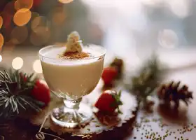 Strawberry Bourbon Eggnog recipe