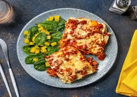 Pork Enchilada Casserole with Spinach Side Salad recipe