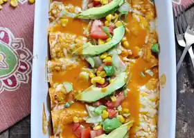 Black Bean and Corn Enchiladas [Vegan] recipe