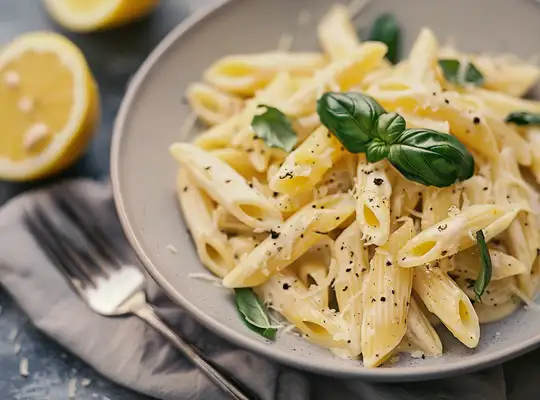 Creamy Lemon Basil Penne