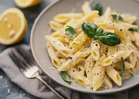 Creamy Lemon Basil Penne recipe