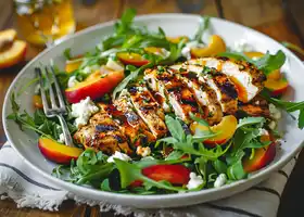 Grilled Chicken and Nectarine Salad with Goat Cheese recipe