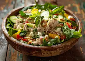 Mediterranean Tuna and Mixed Greens Salad recipe