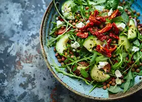 Mediterranean Lentil Salad with Arugula and Sun-Dried Tomatoes recipe