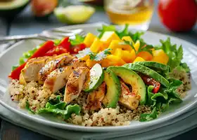 Quinoa, Chicken & Mango Salad recipe