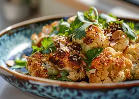 Oven-Roasted Cauliflower with Almond Butter Dressing recipe