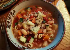 Hearty Vegetable Bean Soup with Pasta recipe