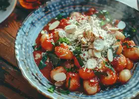 Crispy Gnocchi with Mozzarella and Tomato Sauce recipe