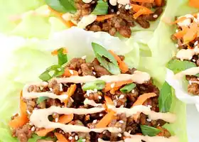 Asian Pork Lettuce Ranch Wraps recipe