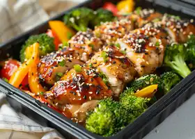 Baked Sesame Chicken with Mixed Vegetables recipe