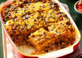 Double-Duty Layered Enchilada Casserole recipe