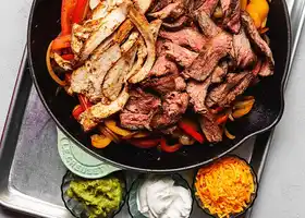 Keto Fajitas with Chicken and Beef recipe