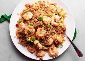 Cauliflower Fried Rice with Shrimp (20 Minutes!) recipe