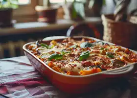 Baked Ziti with Roasted Eggplant and Ricotta recipe