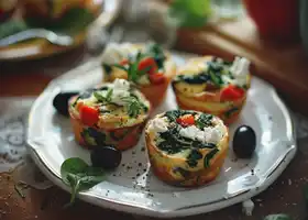 Mediterranean Egg Muffins with Spinach, Olives, and Feta recipe