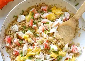 King Crab Cauliflower Fried Rice recipe