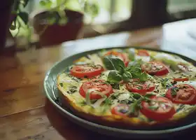 Italian Herb Frittata with Mozzarella and Tomato recipe