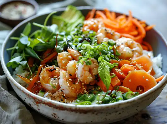 Stashcook | Vegetable and Shrimp Tempura Rice Bowl