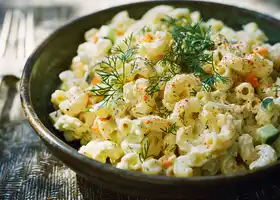 Tangy Macaroni Salad with Cucumber and Dill recipe