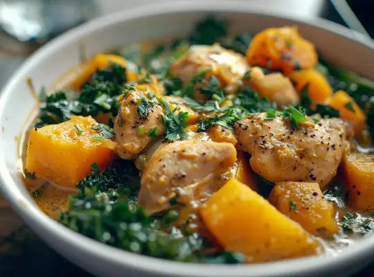 Stashcook | Chicken & Butternut Squash Curry with Coconut & Kale