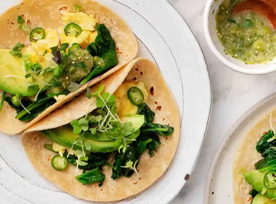 Stashcook | Avocado Tomatillo Breakfast Tacos