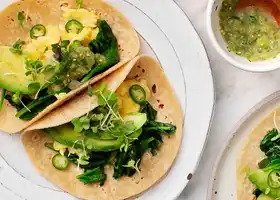 Avocado Tomatillo Breakfast Tacos recipe