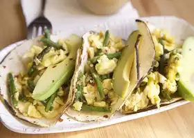 15 Minute Green Veggie Breakfast Tacos recipe